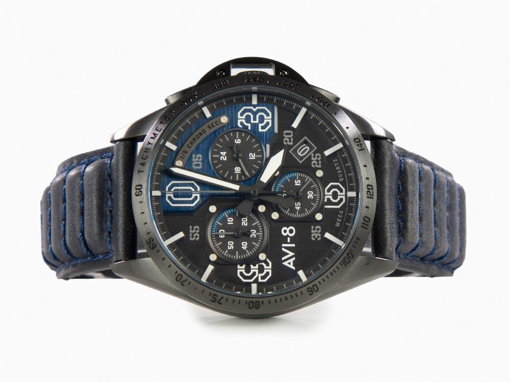 Montre à Quartz AVI-8 P-51 Mustang Blakeslee Chronograph Air Blue, AV-4077-04