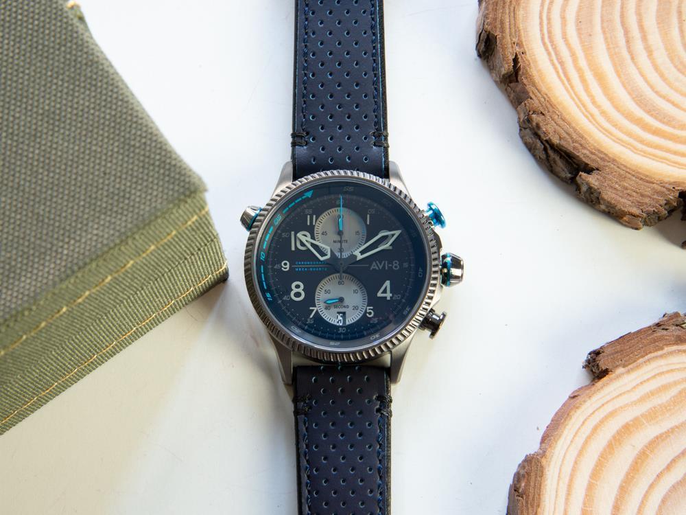 Montre à Quartz AVI-8 Hawker Hunter Duke Chronograph Colerne, Gris, AV-4080-02