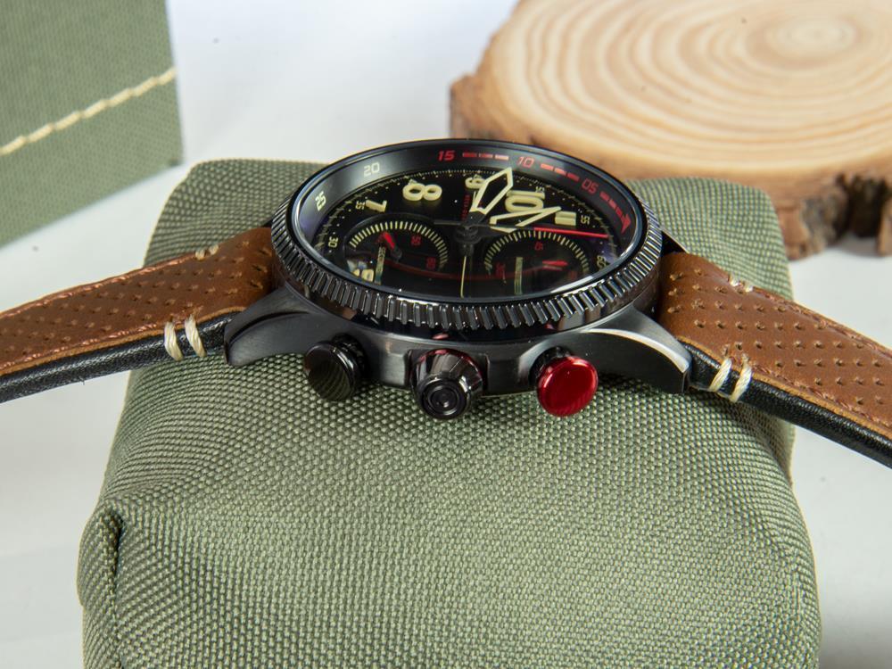 Montre à Quartz AVI-8 Hawker Hunter Duke Chronograph Tangmere, Noir, AV-4080-04
