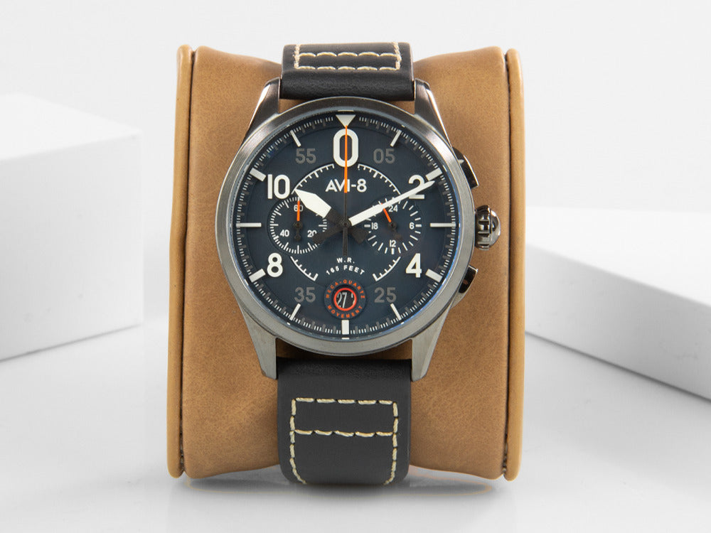 Montre à Quartz AVI-8 Spitfire Lock Chronograph Channel Blue, 42 mm, AV-4089-04