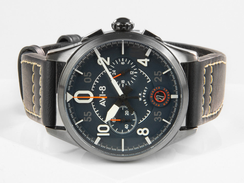 Montre à Quartz AVI-8 Spitfire Lock Chronograph Channel Blue, 42 mm, AV-4089-04