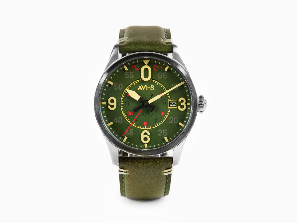 Montre Automatique AVI-8 Spitfire Smith Reading, Vert, 42 mm, AV-4090-03