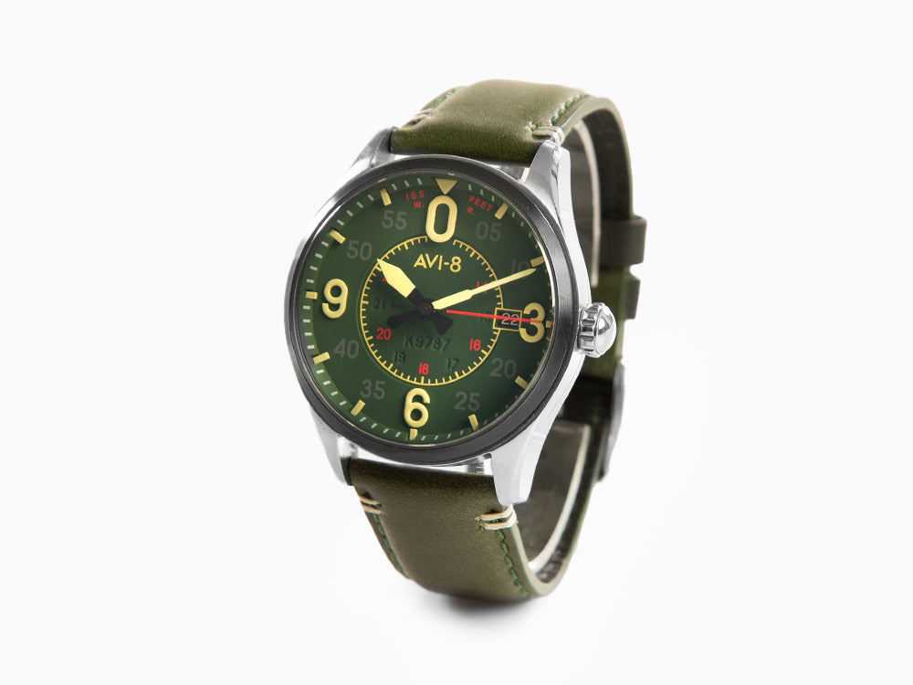 Montre Automatique AVI-8 Spitfire Smith Reading, Vert, 42 mm, AV-4090-03
