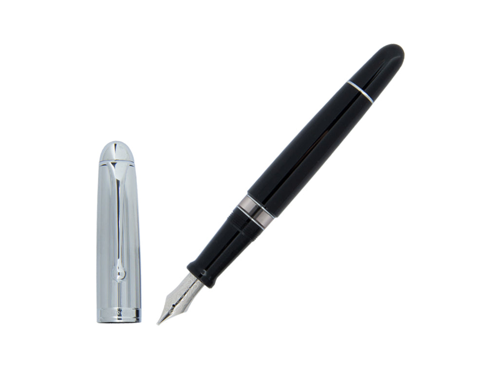 Stylo Plume Aurora 88 Big, Résine Noire, Attributs chromés, 806