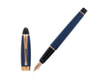 Stylo Plume Aurora Ipsilon Matt, Résine, Bleu, Attributs Or Rose