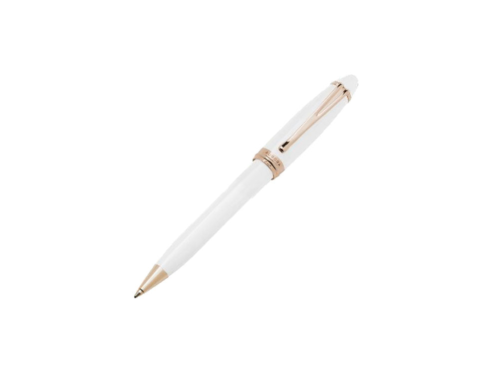 Stylo bille Aurora Ipsilon Hiver, Résine, PVD Or Rosé, Blanc, B31-PW