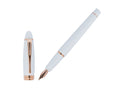 Stylo Plume Aurora Ipsilon Hiver, Résine, Blanc, Or Rose, B11-PW