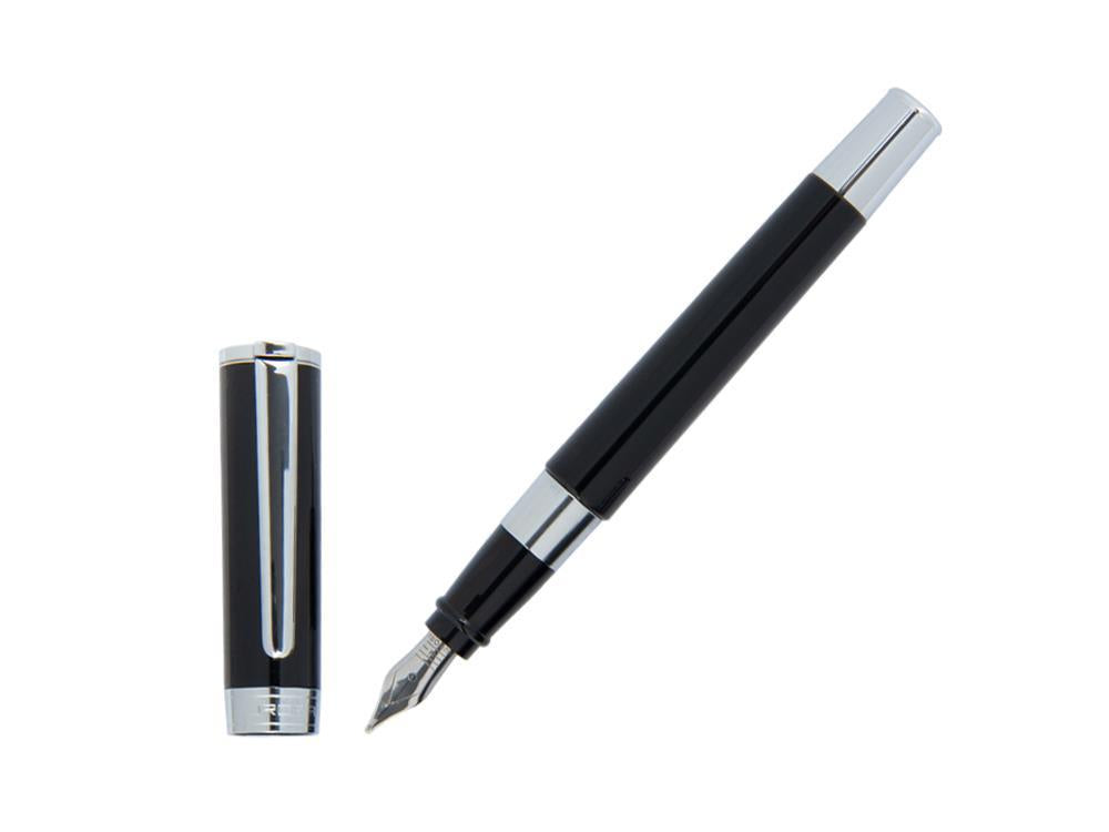 Stylo Plume Aurora TU en Résine Noire - Chromé - T11N