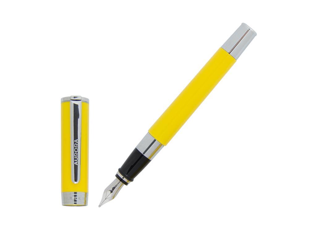 Stylo Plume Aurora TU en Résine Jaune - Chromé - T11Y