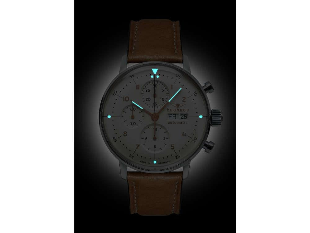 Montre Automatique Bauhaus Aviation Dessau, Blanc, 42 mm, SW 500, 2018-1