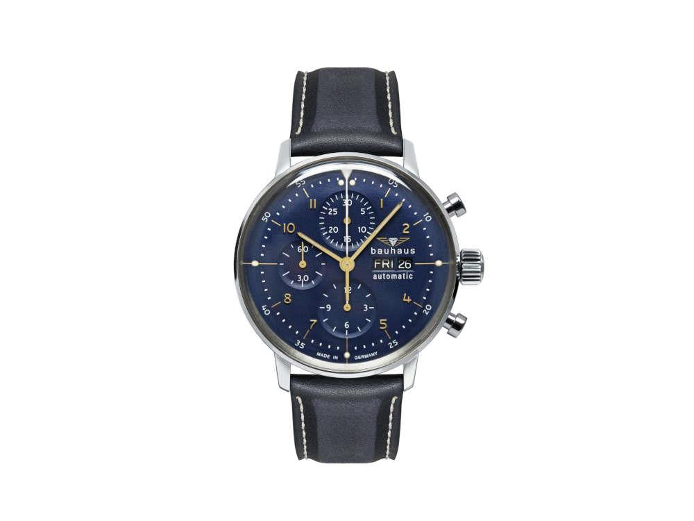Montre Automatique Bauhaus Aviation Dessau, Bleu, 42 mm, SW 500, 2018-3
