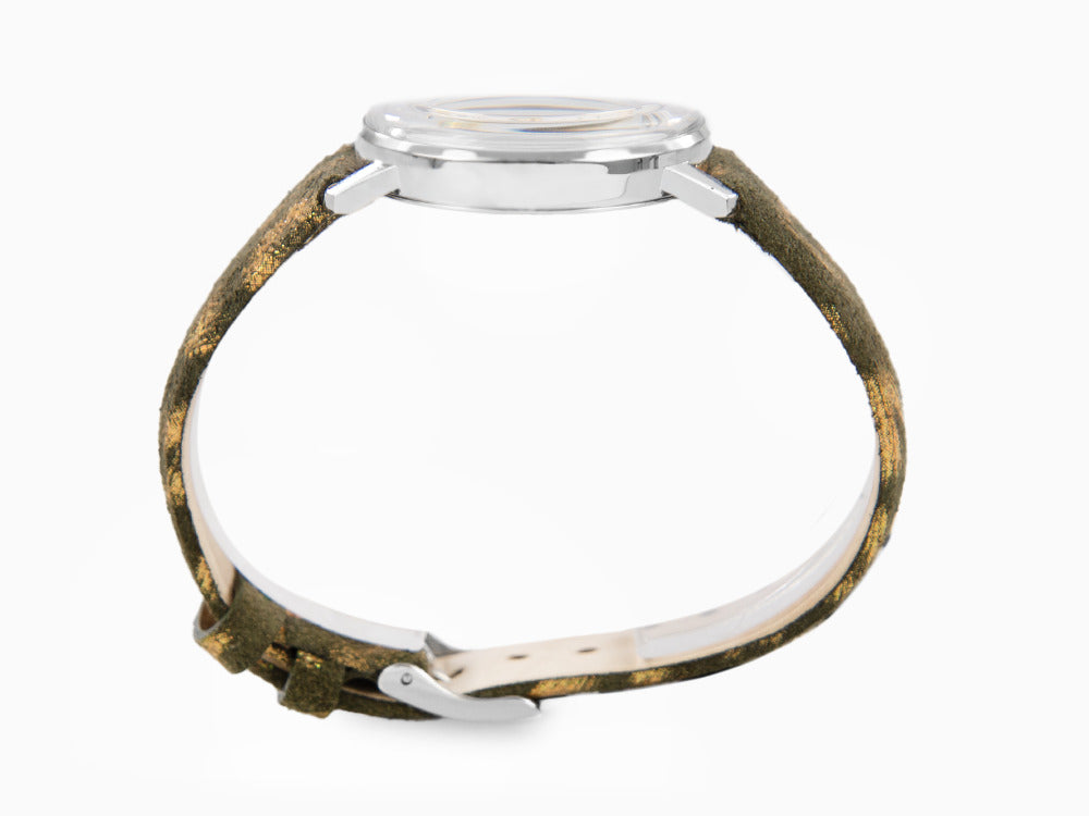 Montre à Quartz Bauhaus, Blanc, 36 mm, 2037-1