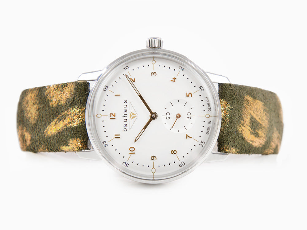 Montre à Quartz Bauhaus, Blanc, 36 mm, 2037-1