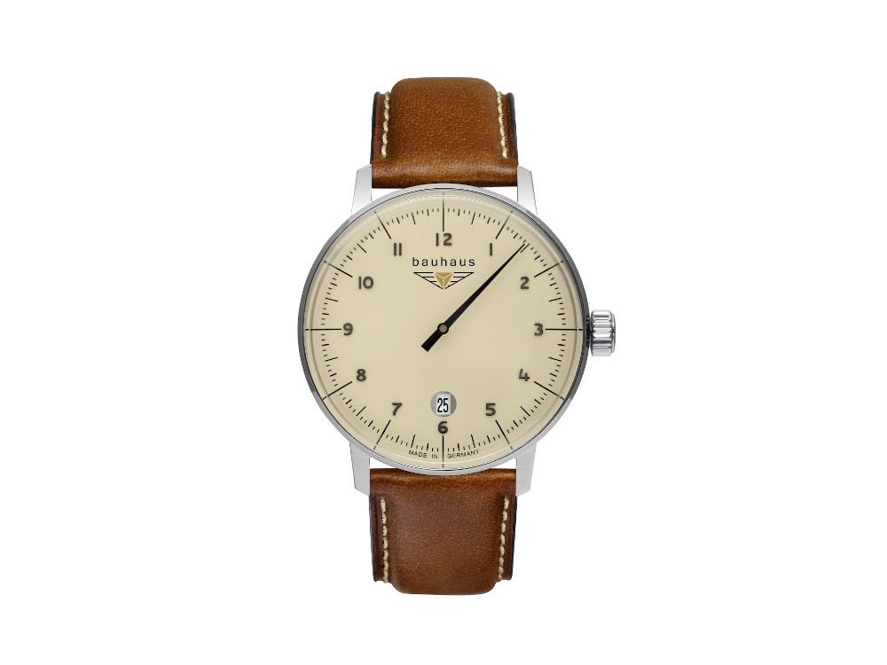 Montre à Quartz Bauhaus, Beige, 40 mm, 2042-5