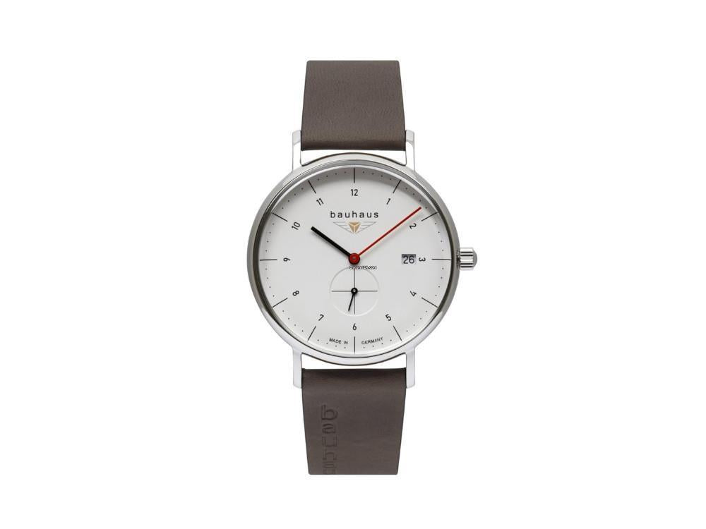 Montre à Quartz Bauhaus, Blanc, 41 mm, Jour, 2130-1