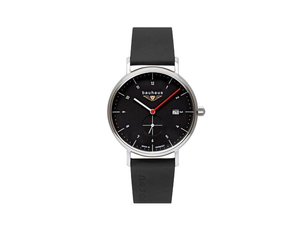 Montre à Quartz Bauhaus, Noir, 41 mm, Jour, 2130-2
