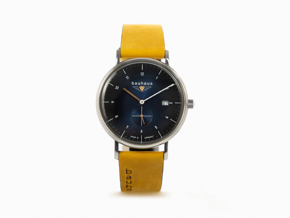Montre à Quartz Bauhaus, Bleu, 41 mm, Jour, 2130-3