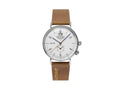 Montre à Quartz Bauhaus Classic Dual, Blanc, 41 mm, 2144-1
