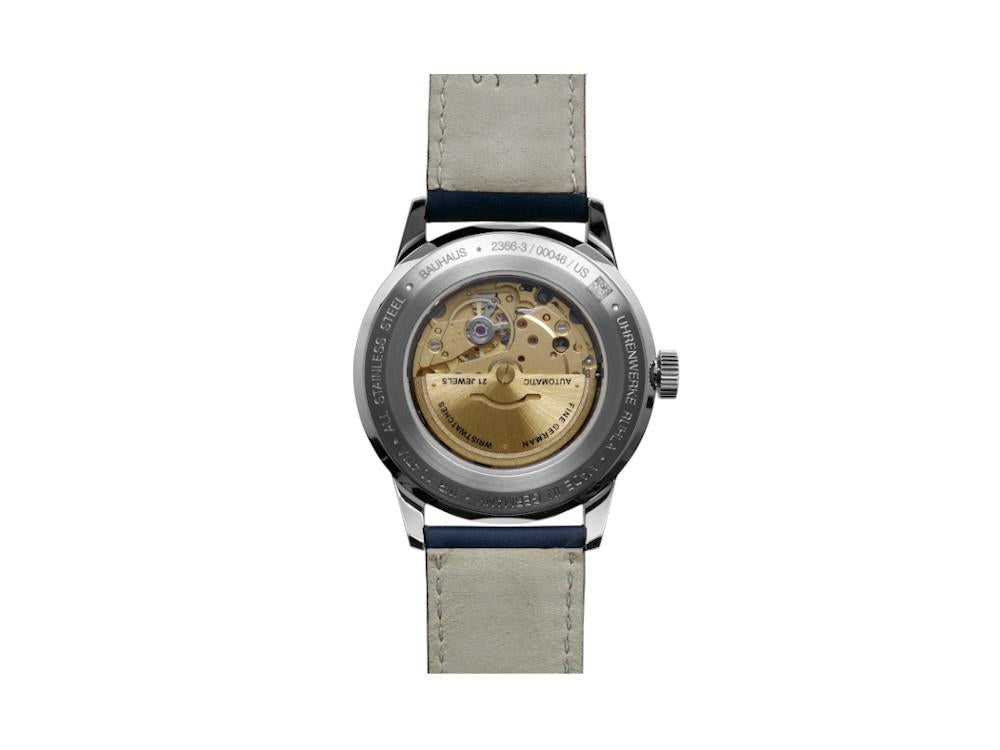 Montre Automatique Bauhaus Aviation G38, Bleu, 42 mm, Jour et Date, 2366-3