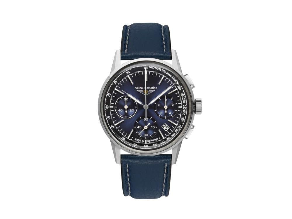 Montre à Quartz Bauhaus Aviation G38 Dessau, 42 mm, Chronographe, Jour, 2376-3