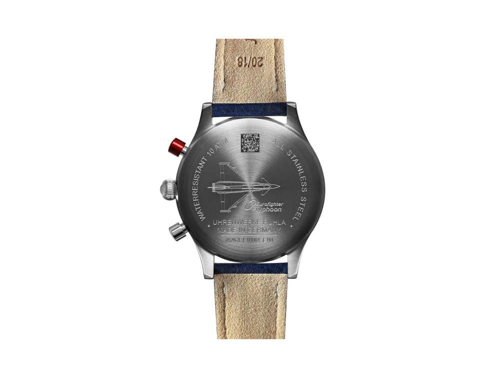 Montre à Quartz Bauhaus Aviation, Bleu, 41 mm, Chronographe, Jour, 2576-3