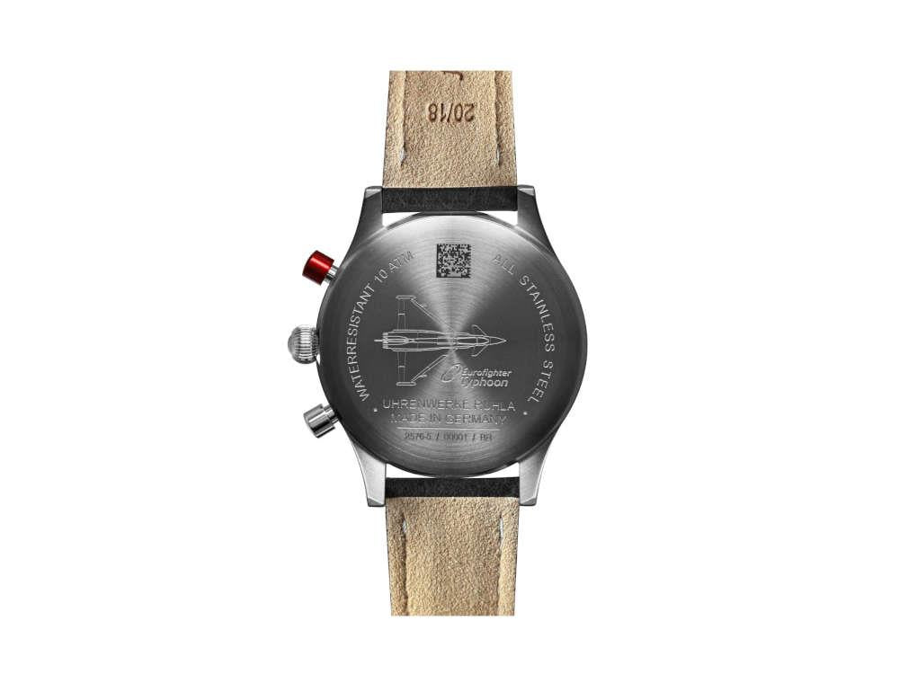 Montre à Quartz Bauhaus Aviation, Rouge, 41 mm, Chronographe, Jour, 2576-5