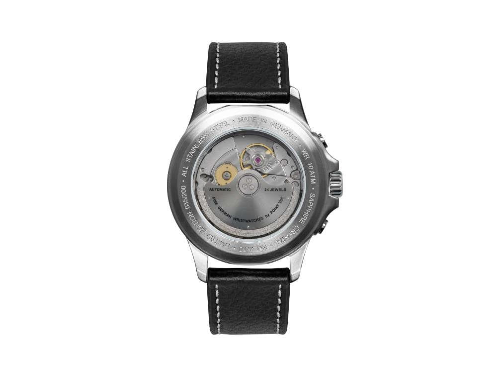 Montre Automatique Bauhaus Aviation Tornado, Noir, 40 mm, Miyota 9015, 2760-2