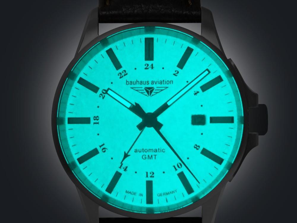 Montre Automatique Bauhaus Aviation Titanium, Blanc, 42 mm, Jour, 2868-5