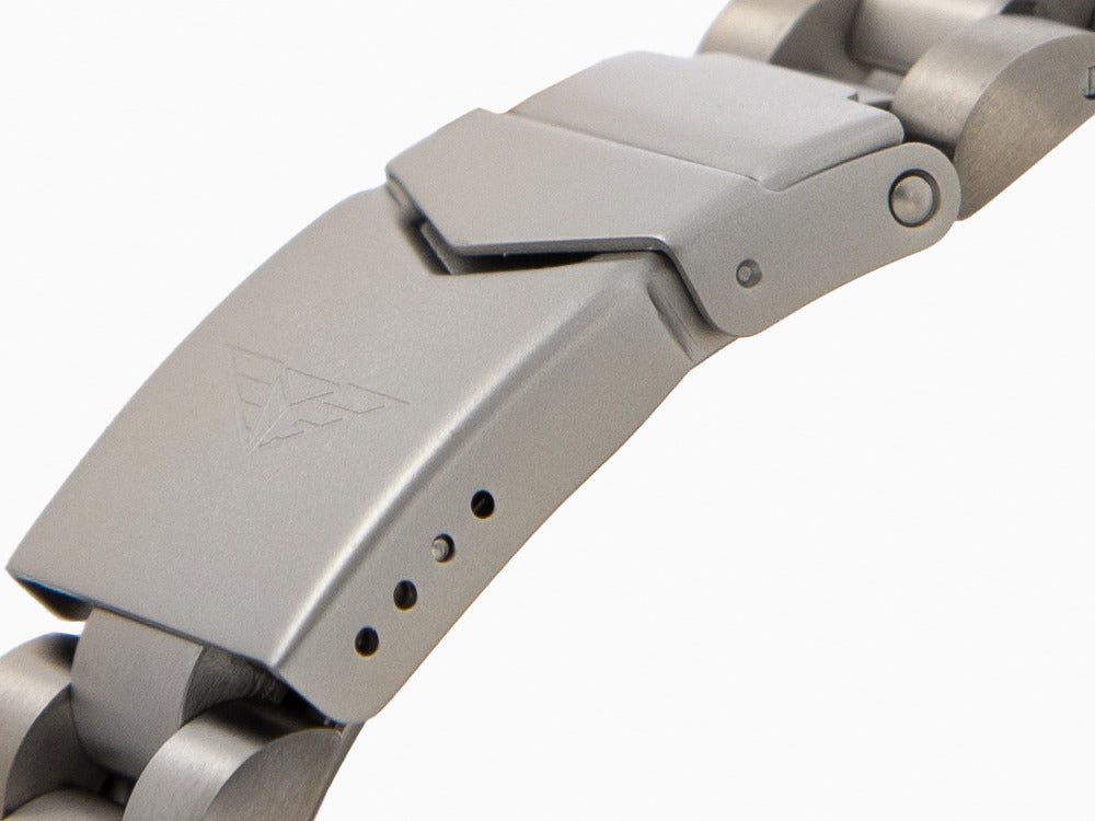 Montre Automatique Bauhaus Aviation, Titane, Beige, 42 mm, 8205, GMT, 2868M-5