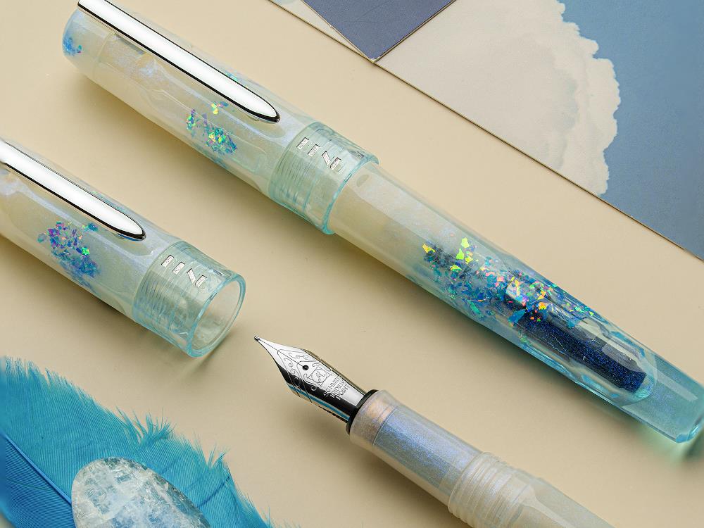 Stylo Plume Benu Talisman Moonstone, Acrylique, Bleu, 19.2.42.5.0