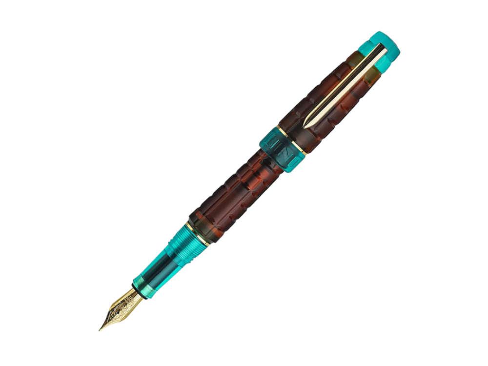 Stylo Plume Benu Tessera Ribbon Turquoise, Ambre, 25.2.32.6.0