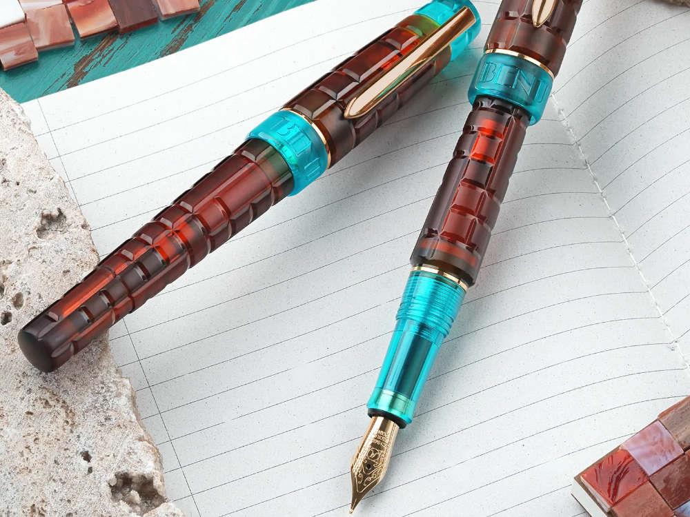 Stylo Plume Benu Tessera Ribbon Turquoise, Ambre, 25.2.32.6.0-S