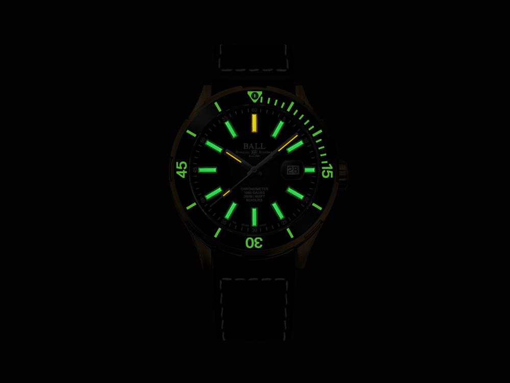 Montre Automatique Ball Roadmaster M Marvelight Bronze, DD3072B-L3CJ-BK