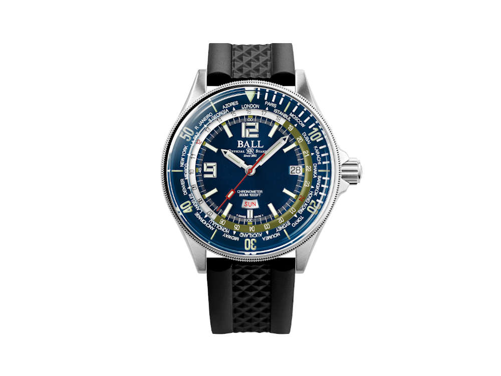 Montre Automatique Ball Engineer Master II Diver Worldtimer, COSC, DG2232A-PC-BE