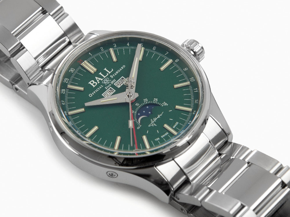 Montre Automatique Ball Engineer II Moon Calendar, Vert, 40mm, NM3016C-S1J-GR