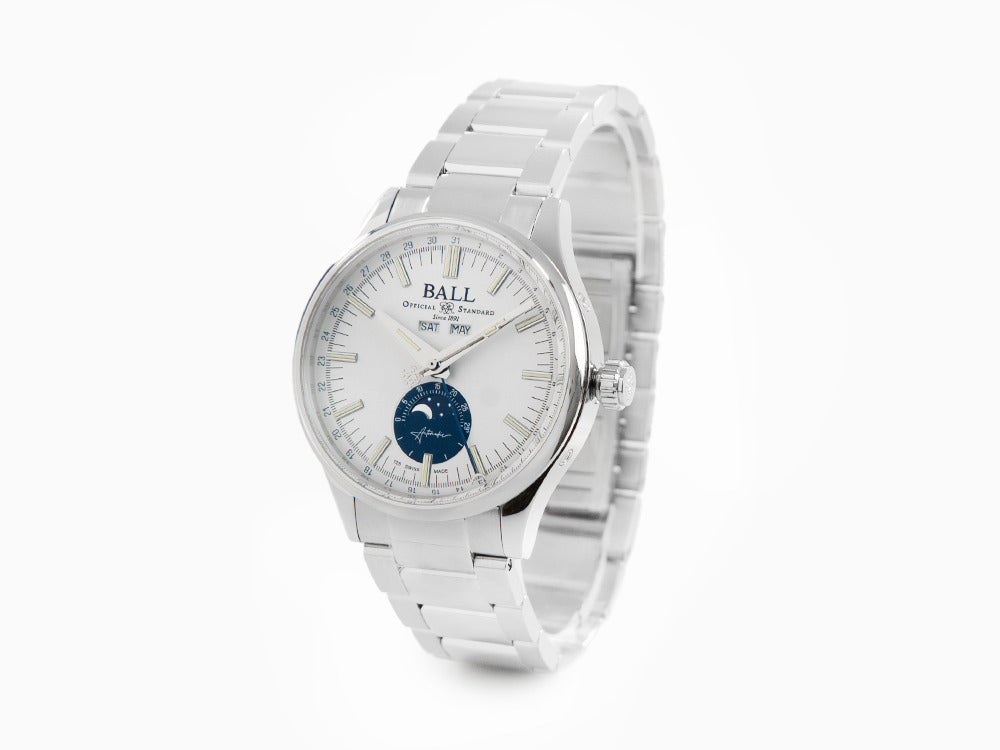 Montre Automatique Ball Engineer II Moon Calendar, Ed. Limitée, NM3016C-S1J-WH