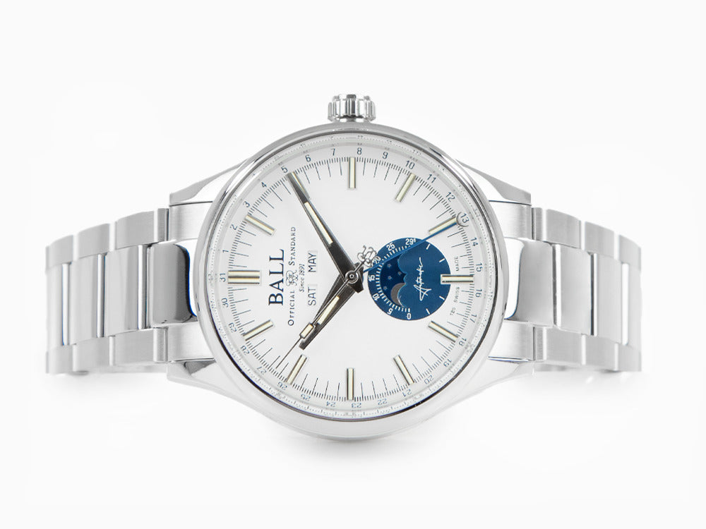 Montre Automatique Ball Engineer II Moon Calendar, Ed. Limitée, NM3016C-S1J-WH