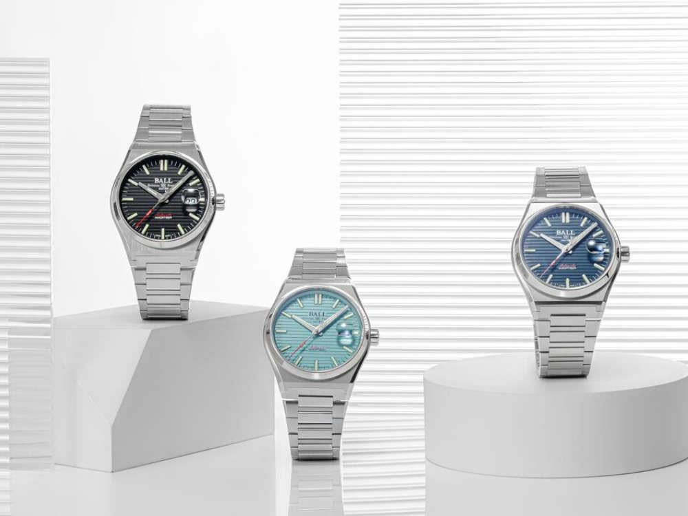 Montre Automatique Ball Roadmaster Perseverer, Bleu, 40 mm, NM9050C-S1-BE