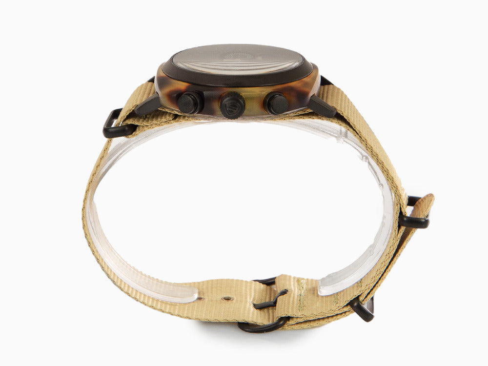 Montre Briston Clubmaster Classic Safari, Noir, 40 mm, 14140.PBAM.TS.5.NK