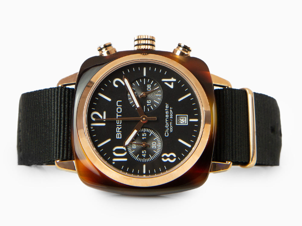 Montre à Quartz Briston Clubmaster Classic, PVD, Noir, 40 mm, 14140.PRA.T.1.NB