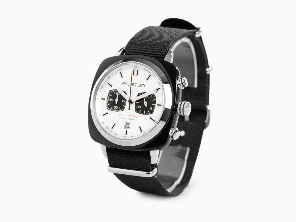 Montre à Quartz Briston Clubmaster Sport, Blanc, 42 mm, 17142.SA.BS.2.NB