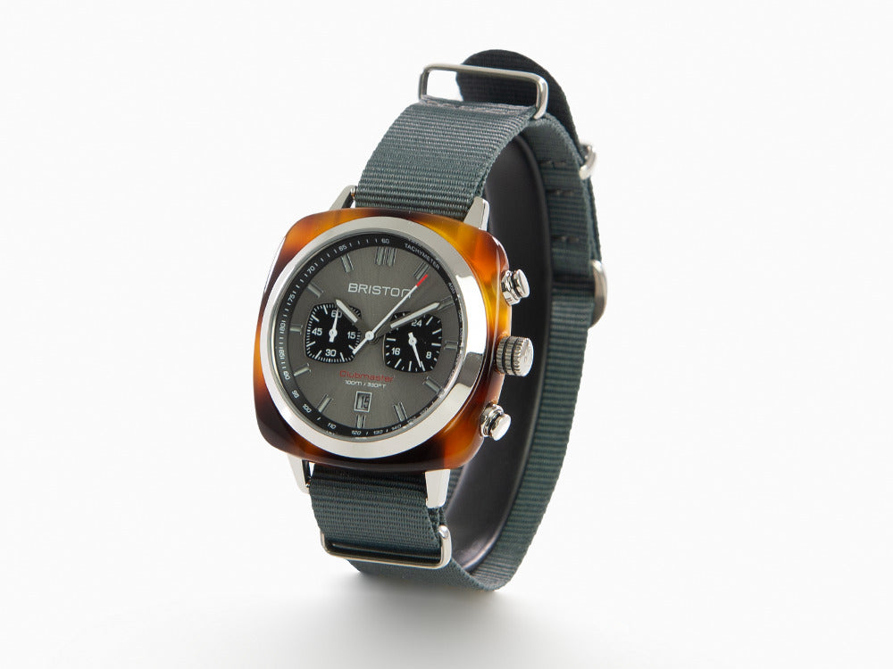 Montre à Quartz Briston Clubmaster Sport, Gris, 42 mm, 17142.SA.TS.11.NG