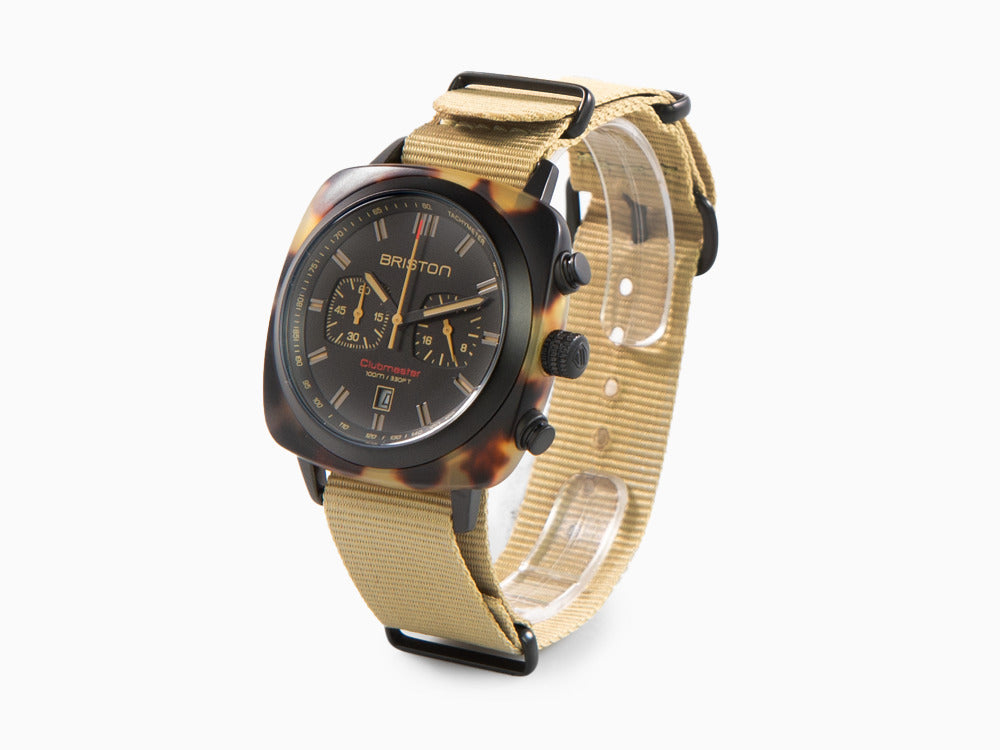 Montre à Quartz Briston Clubmaster Sport, Noir, 42 mm, 18142.PBAM.TSS.5.NK