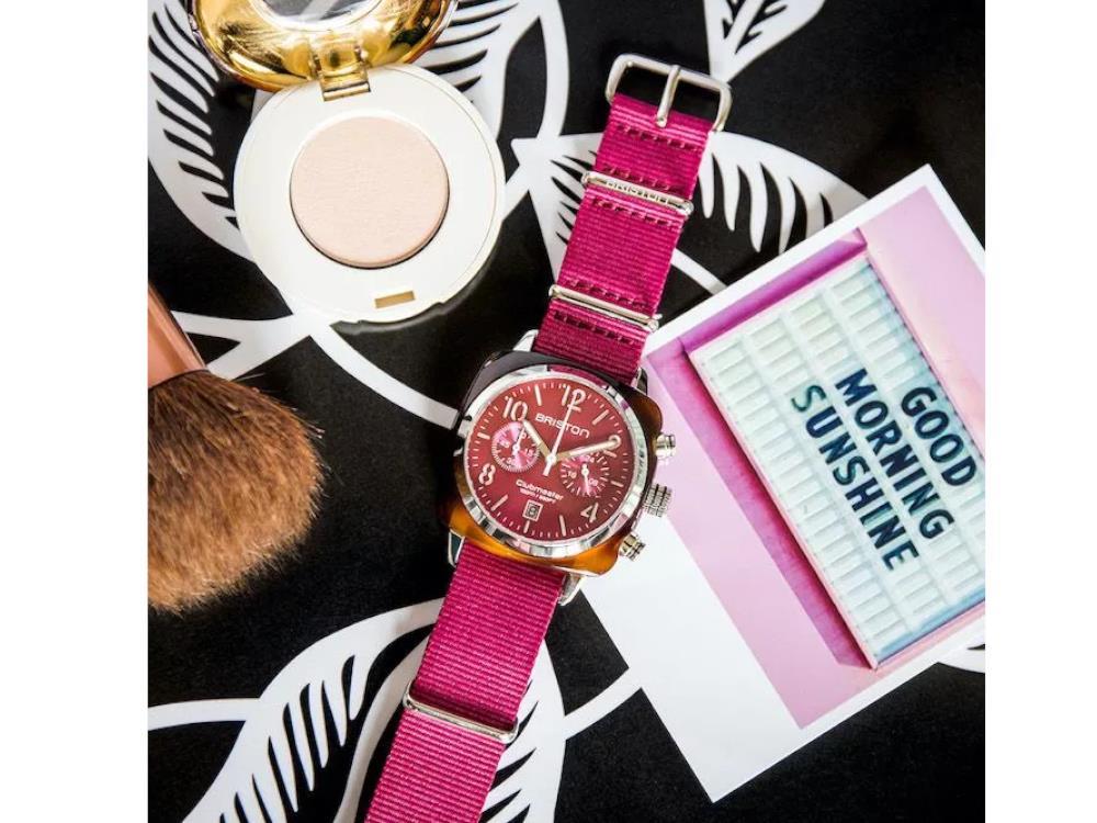 Montre à Quartz Briston Clubmaster Classic, Rosa, 40 mm, 19140.PYA.T.28.NBER