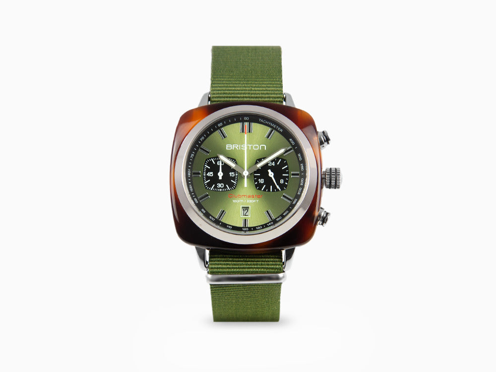 Montre à Quartz Briston Clubmaster Sport, Vert, 42 mm, 20142.SA.TS.26.NOL