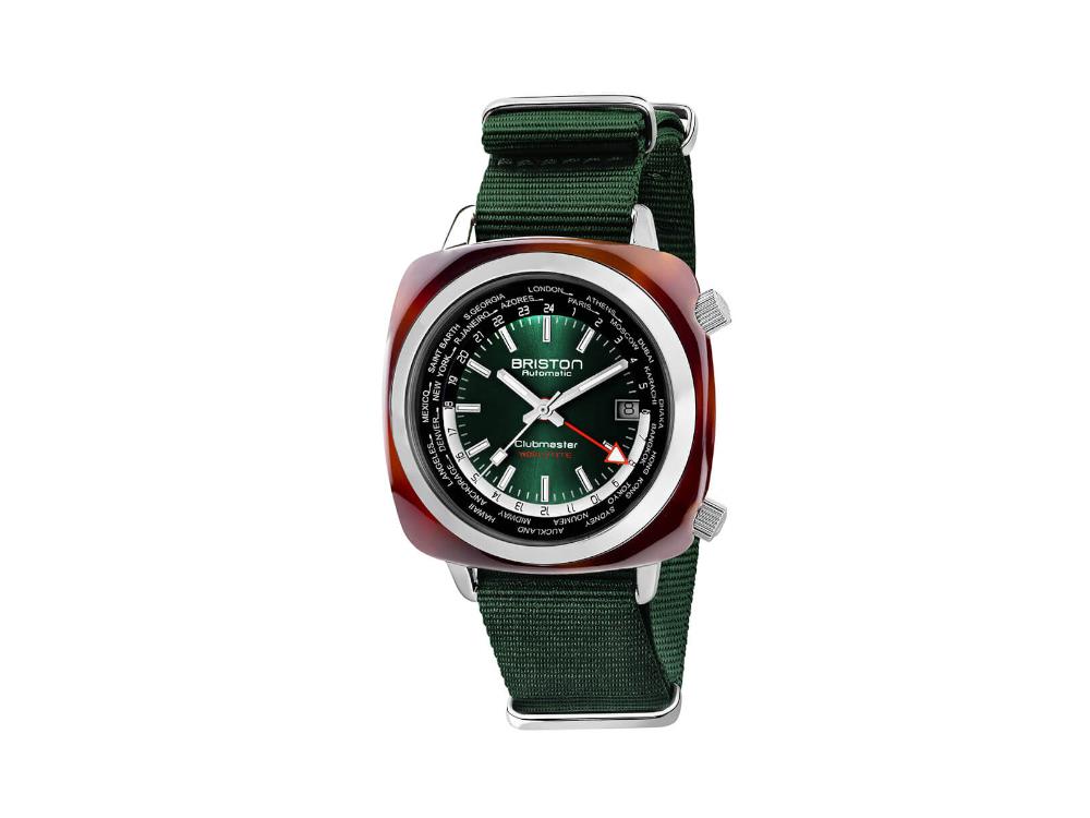 Montre Automatique Briston Clubmaster Traveler Worldtime, 20842.SA.TW.10.NBG