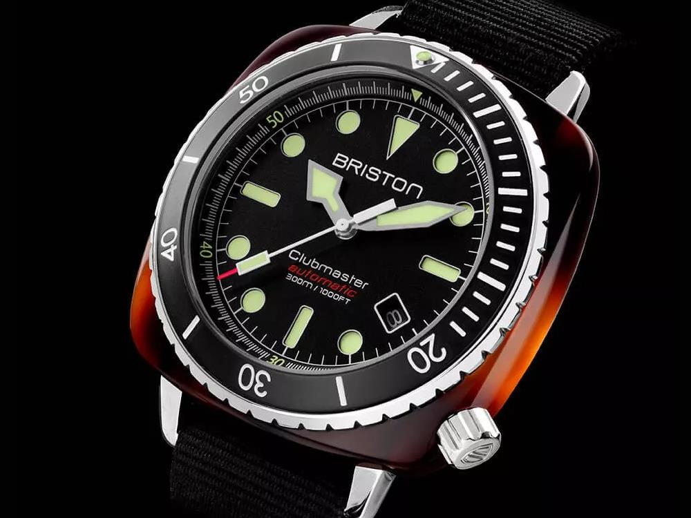 Montre Automatique Briston Clubmaster Diver, Noir, 44 mm, 21644.SA.T.1.NB