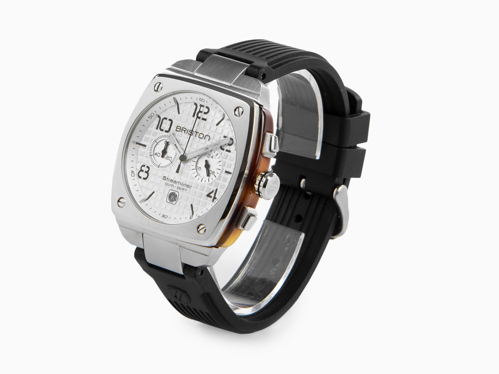 Montre à Quartz Briston Streamliner Urban, Blanc, 42 mm, 22142.S.T.2.RB