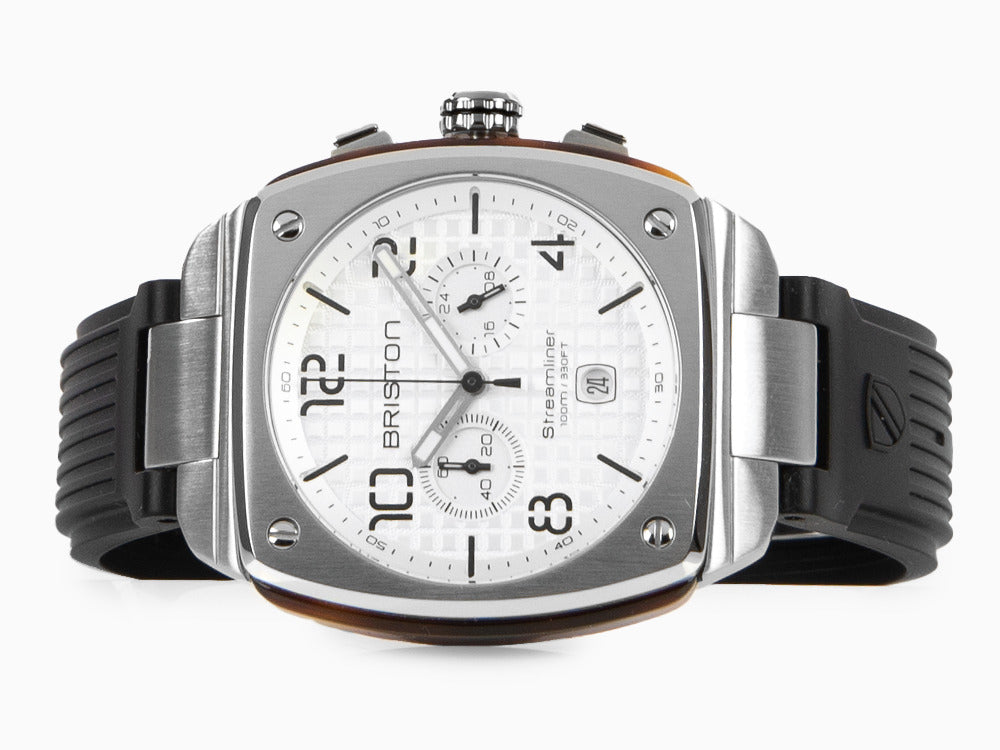 Montre à Quartz Briston Streamliner Urban, Blanc, 42 mm, 22142.S.T.2.RB