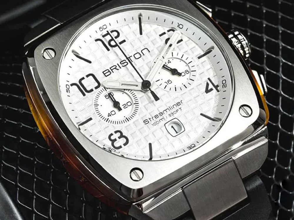 Montre à Quartz Briston Streamliner Urban, Blanc, 42 mm, 22142.S.T.2.RB